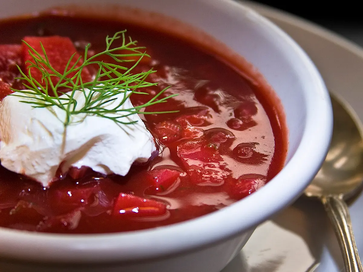 Classic beef borscht
