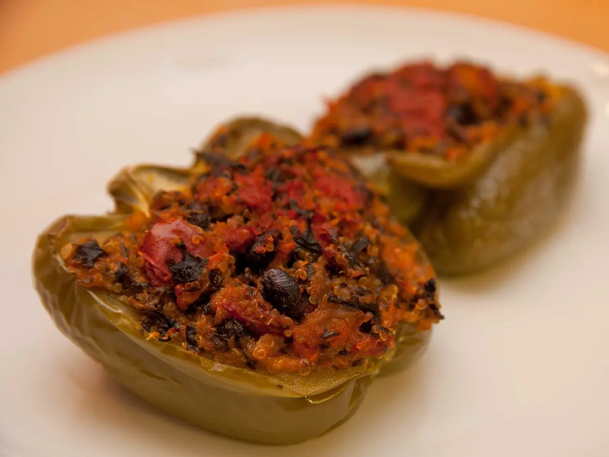 Stuffed peppers with meat and rice