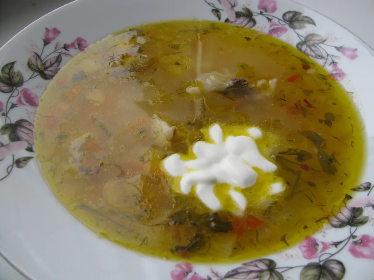Rassolnik pickle soup with pearl barley