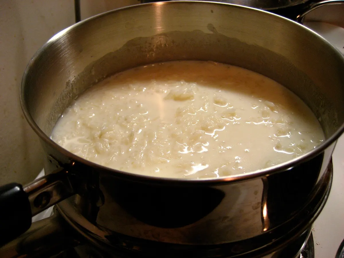 Rice porridge with milk